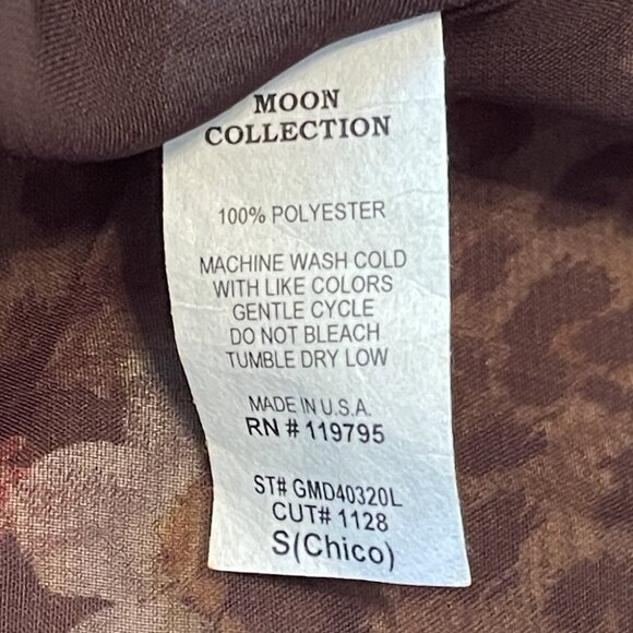 Vintage WOMENS DRESS Moon Collection SMALL Leopard Floral Print MADE IN USA 1192 - Picture 3 of 11